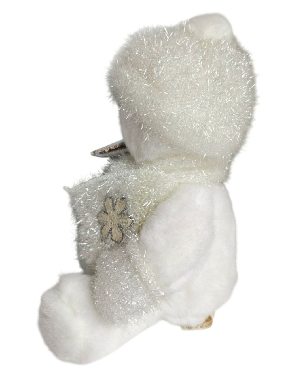 Dan Dee White Snowman Plush 15" Silver Hat Scarf Snowflake Winter Holiday Gift - Picture 4 of 8